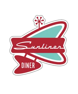 Colorful Sunliner Diner retro sticker from Emerald City Decoration